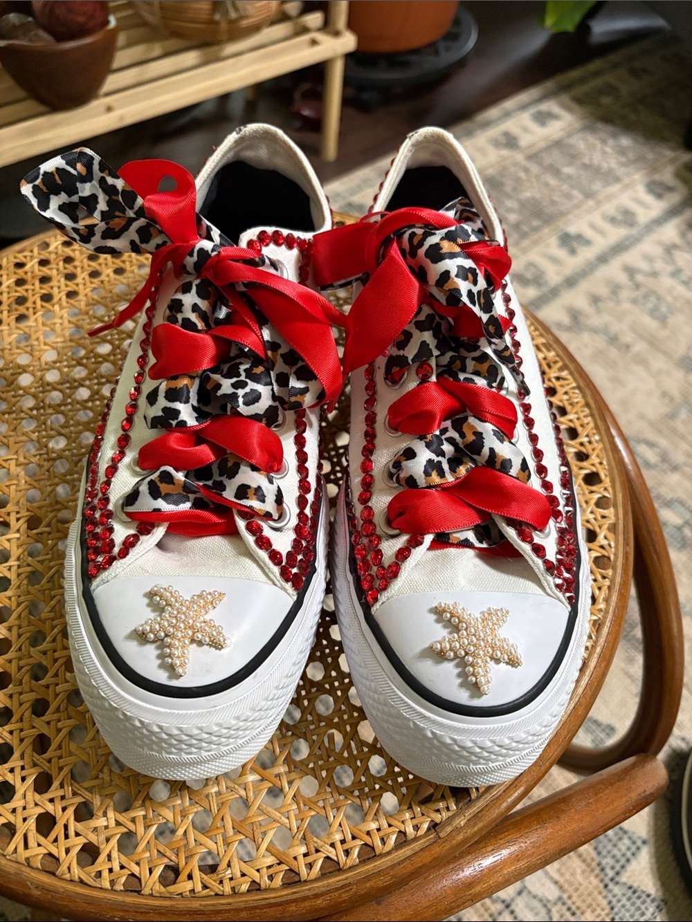 Customized Converse Chuck Tanner All Star shoes. Size 7.5